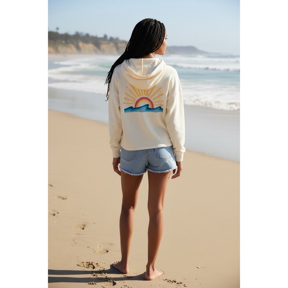 Faherty Small Daybreak Hoodie Sweatshirt Morning Rays Sunshine Pullover Beach
